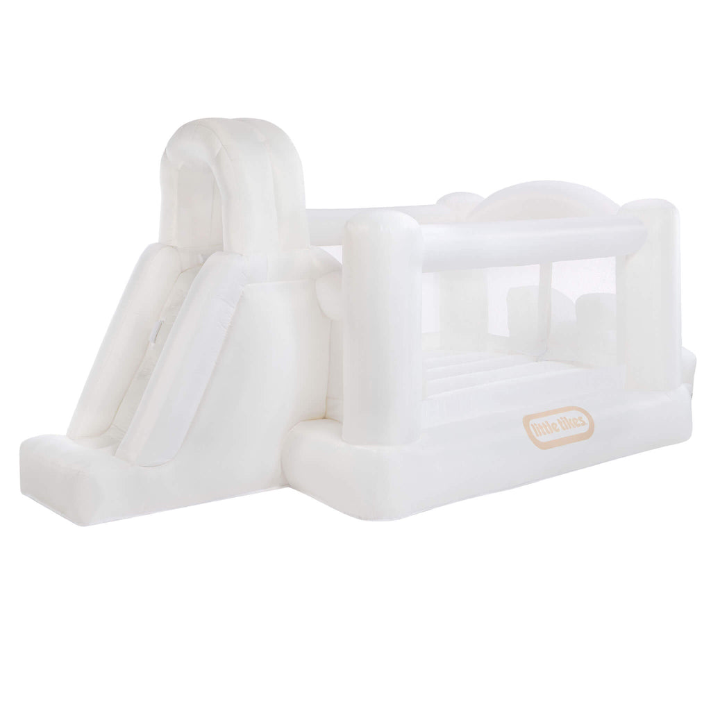 Cloud Collection™ Jump 'n Double Slide Bouncer – White